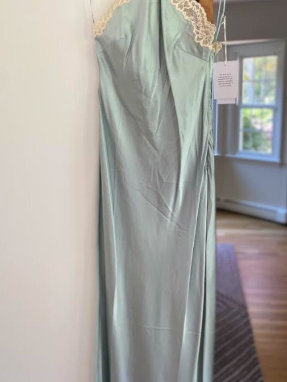 Reformation Aara Silk Dress Aquamarine S - Picture 6 of 7